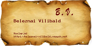 Beleznai Vilibald névjegykártya
